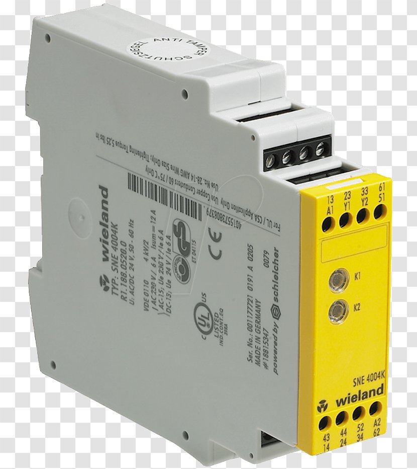 Safety Relay Kill Switch Apparaat Security - Wieland Electric Gmbh Transparent PNG