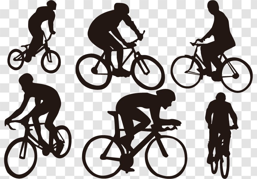 Bicycle Cycling Poster - Accessory - Rider Silhouette Figures Transparent PNG
