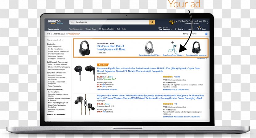 Amazon.com Services Marketing Pay-per-click Advertising - Company - Goodbye Transparent PNG