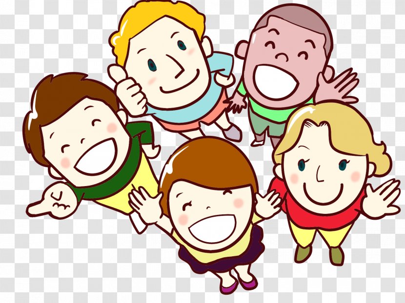 Group Of People Background - Cartoon - Gesture Family Pictures Transparent PNG
