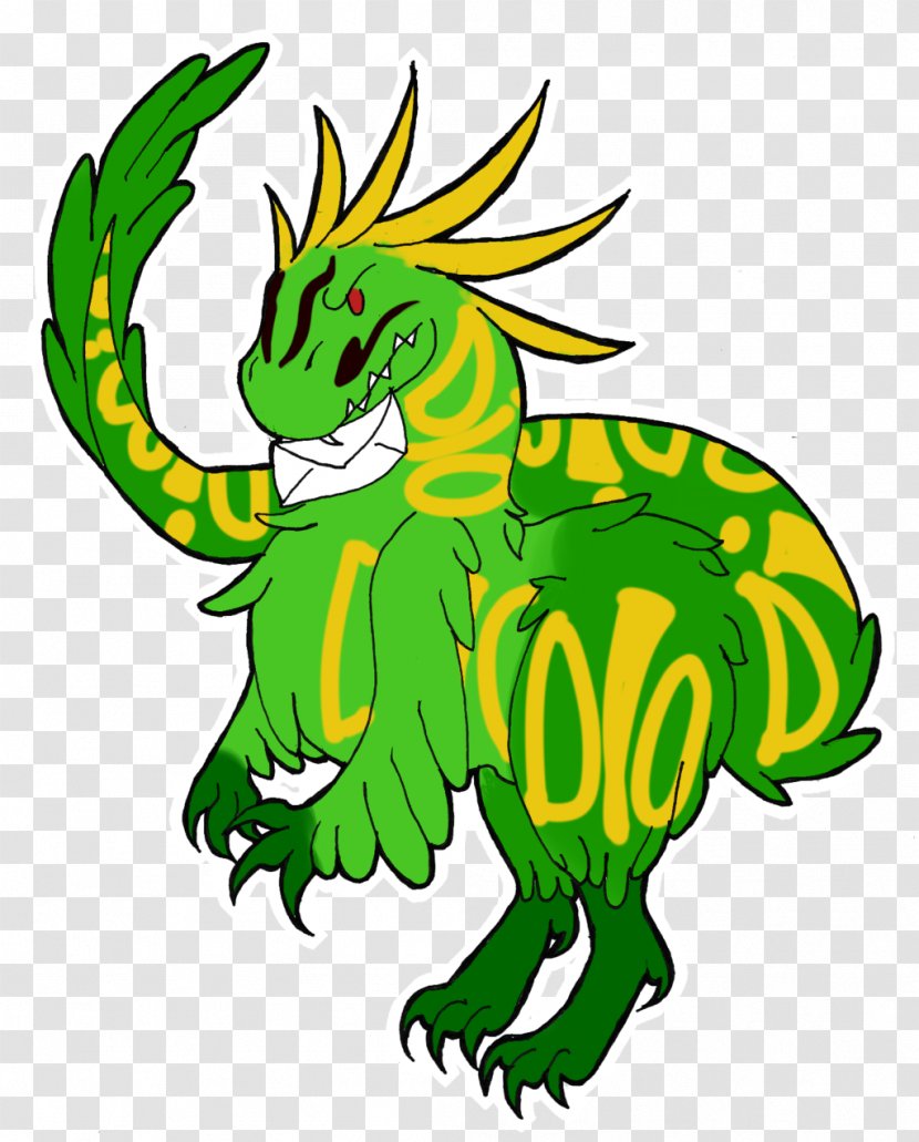 Leaf Dragon Line Art Cartoon Clip - Plant - Scary Creatures Transparent PNG