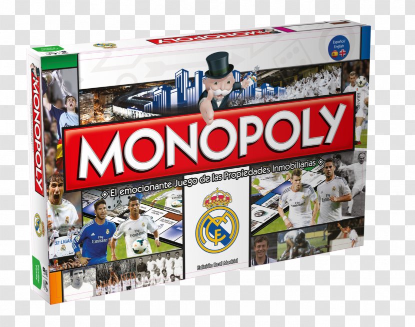 Hasbro Monopoly Real Madrid C.F. Junior Spain - Game - Board Transparent PNG