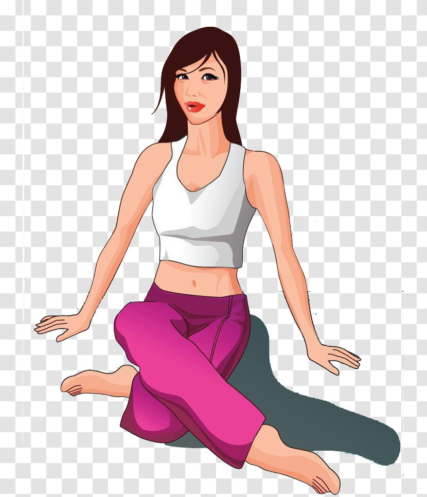 Physical Fitness Yoga Cartoon - Watercolor Transparent PNG