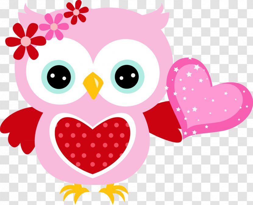 Owl Babies Valentine's Day Clip Art - Silhouette - Drink Night Flyer Transparent PNG