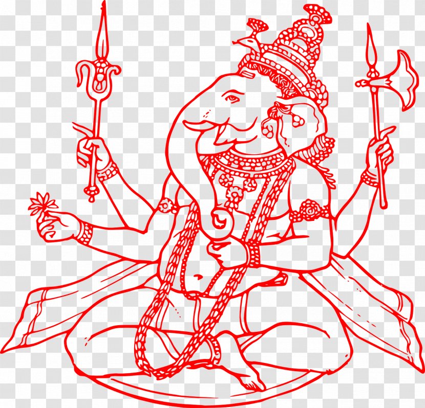 Ganesha Hinduism - Cartoon Transparent PNG