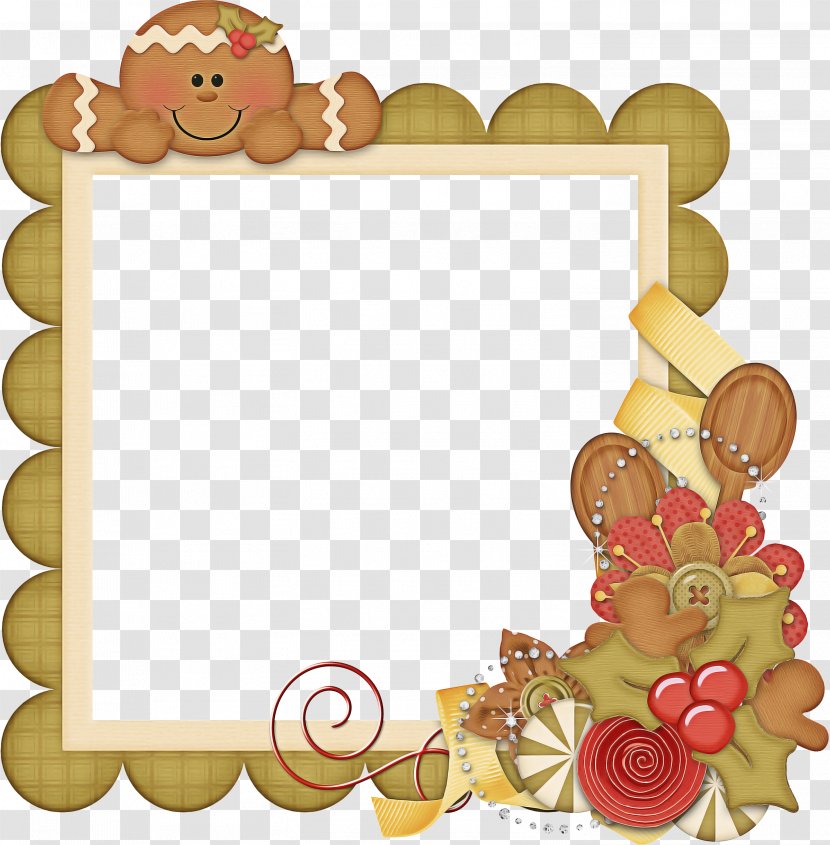 Christmas Gingerbread Man - Picture Frame - Rectangle Heart Transparent PNG