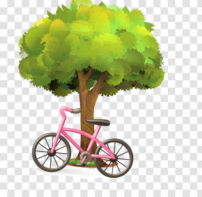 Bicycle Tree - Accessory - Vector Under The Transparent PNG