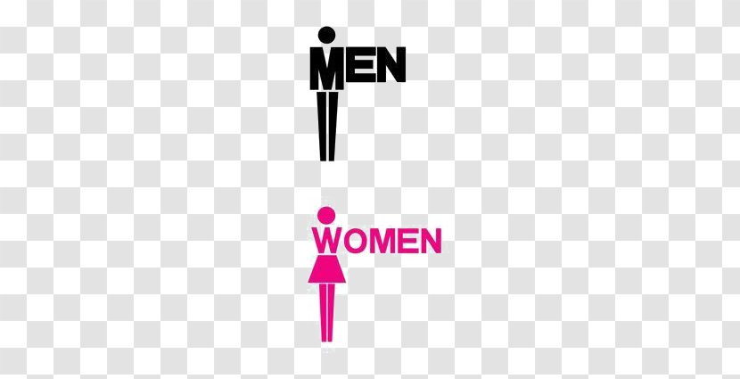 Bathroom Unisex Public Toilet Flush - Men And Women Sign Transparent PNG