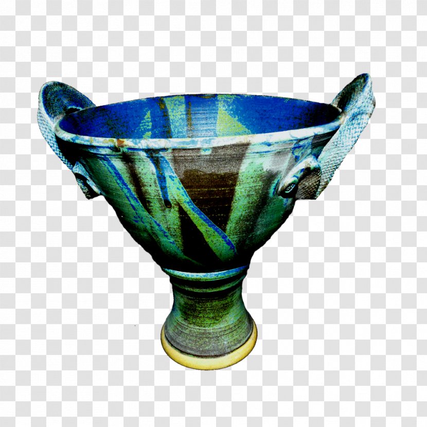 Vase Ceramic Pottery Glass Cobalt Blue - Bowl Transparent PNG