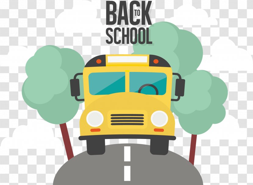 School Supplies - Vehicle - On The Way To Bus Transparent PNG