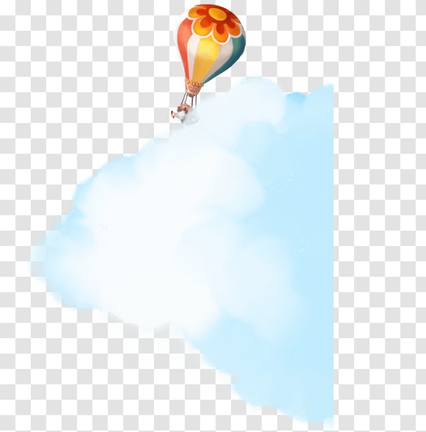 Cloud Download Balloon Illustration - Hot Air And Clouds Transparent PNG