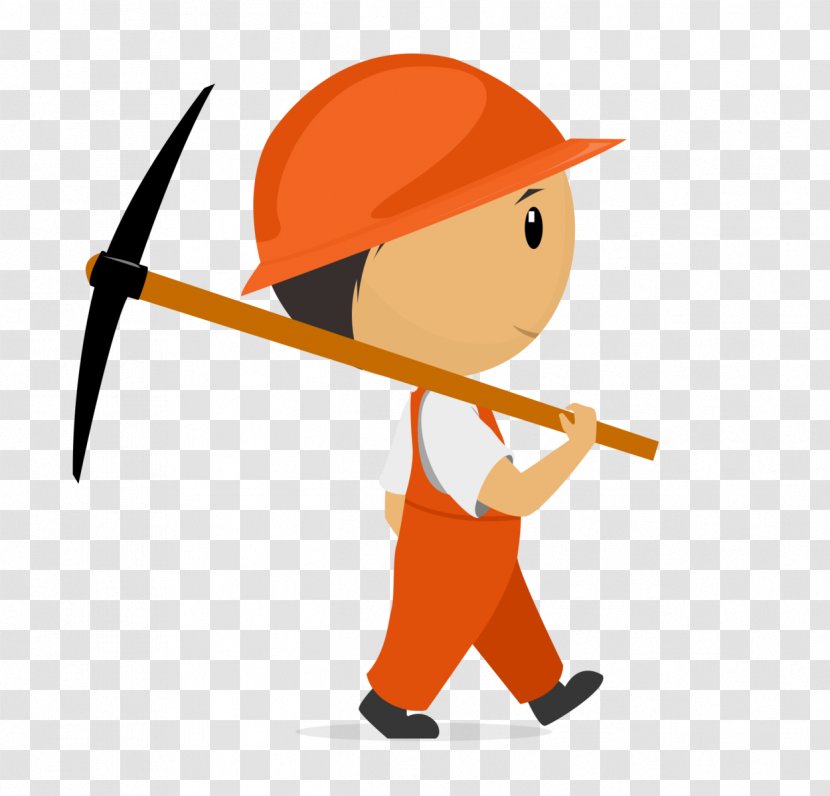 Cartoon Drawing Royalty-free - Orange - Excavator Transparent PNG