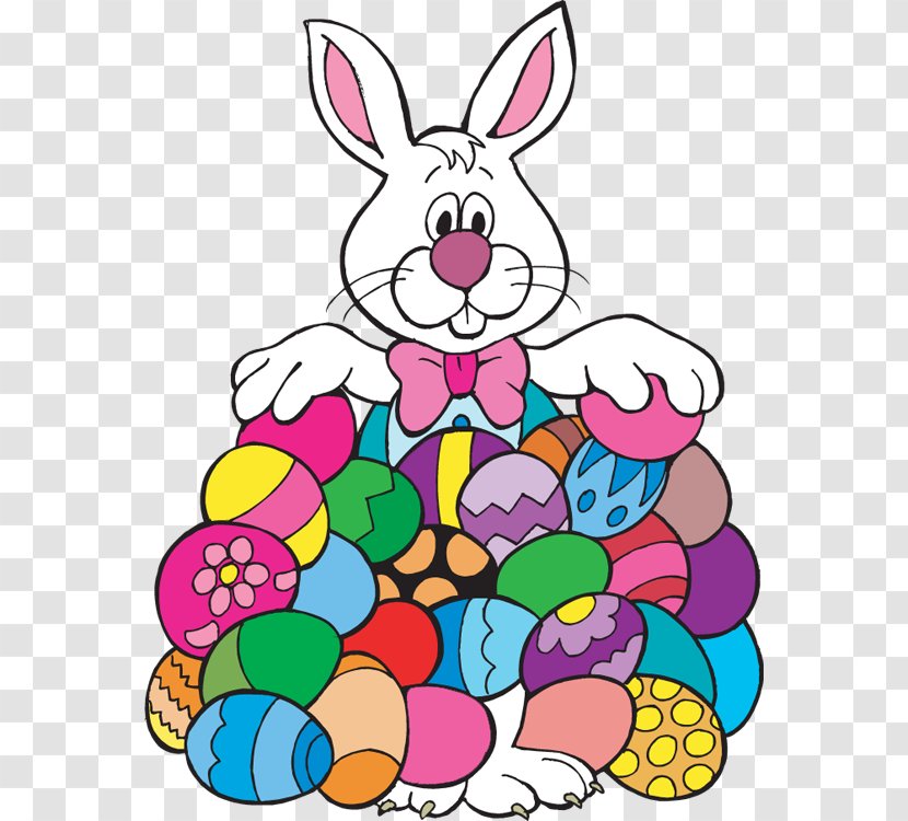 Easter Bunny Rabbit Egg Clip Art - Happy Clipart Transparent PNG