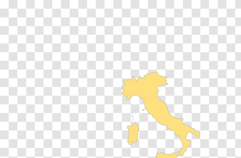 Italy Vector Map - Yellow Transparent PNG