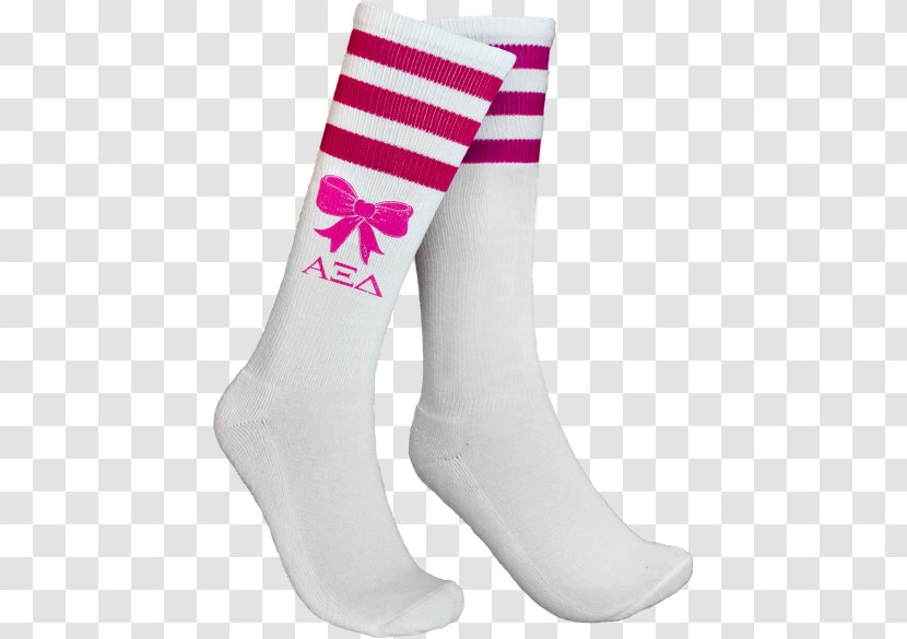 Sock - White - Alpha Xi Delta Transparent PNG