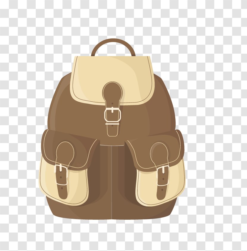 Bag - Beige - Vector Transparent PNG