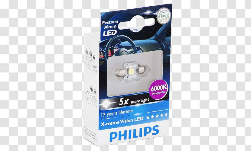 Incandescent Light Bulb Philips Light-emitting Diode Car - Led Lamp Transparent PNG