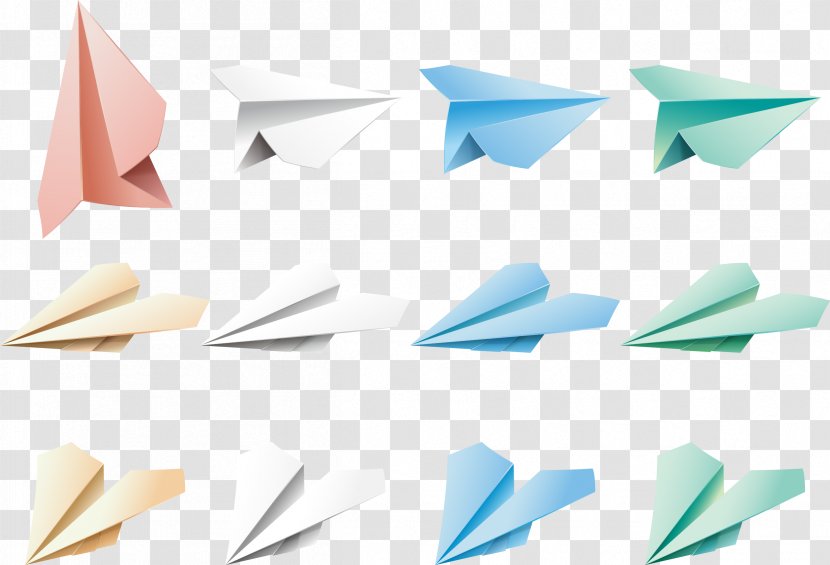 Airplane Paper Plane - Art - Vector Transparent PNG