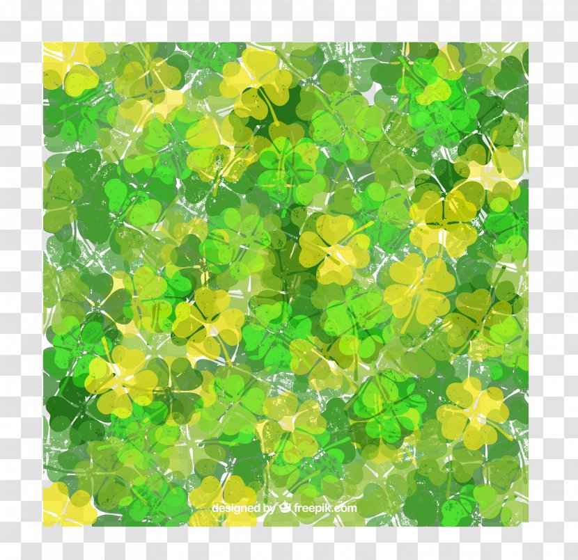 Four-leaf Clover - Groundcover - Ghost Background Material Vector Transparent PNG