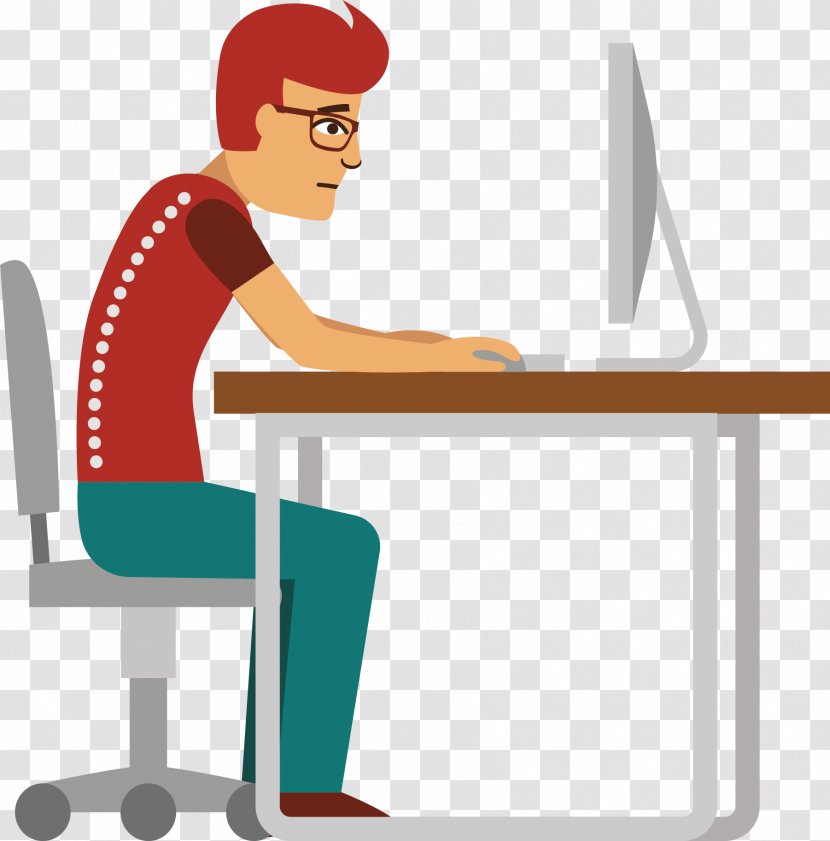 Infographic Office Syndrome Illustration - People At Work Transparent PNG