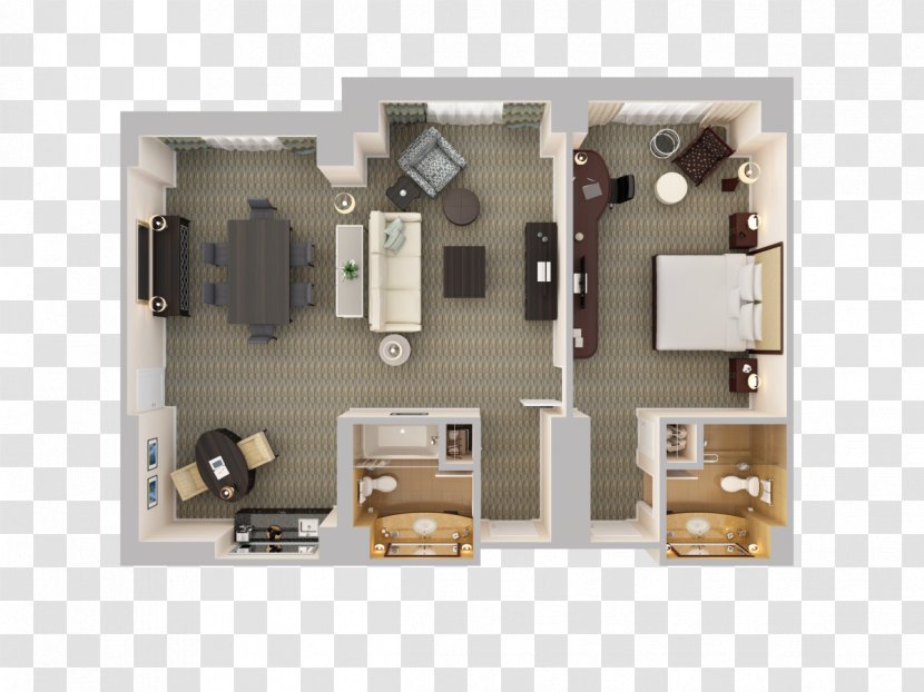 Hilton Orlando Bonnet Creek Suite Hotels & Resorts - Bedroom - Bed Top View Transparent PNG