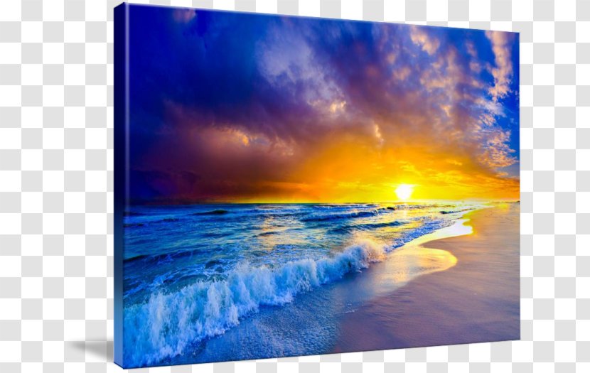Painting Canvas Print Printing Gallery Wrap - Sea - Sunset Flyer Transparent PNG