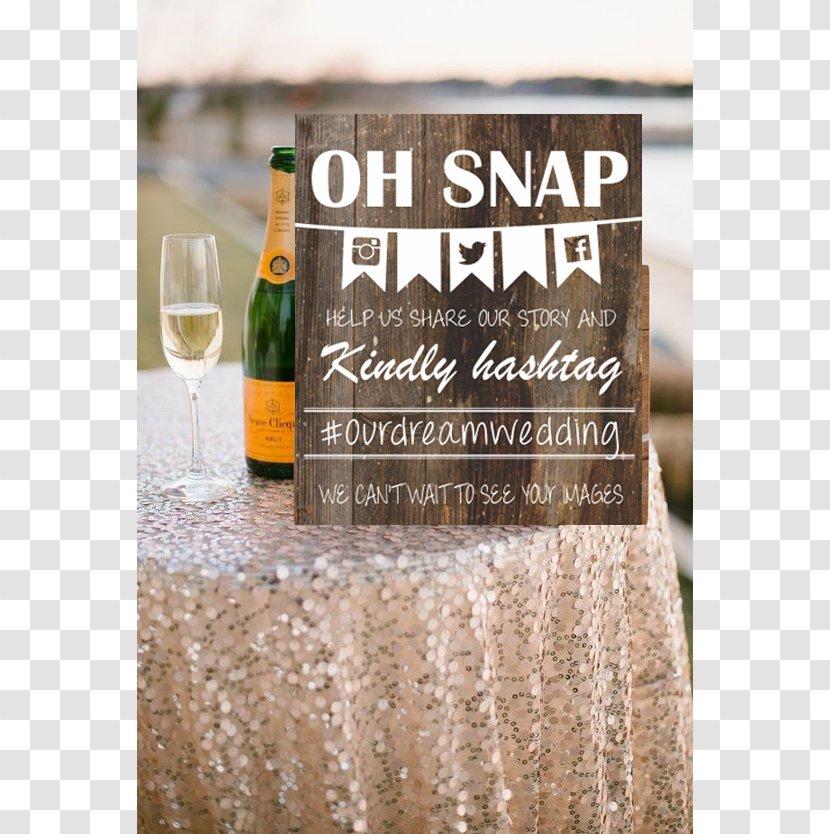 Champagne Glass Bottle Font - Table - Just Married Sign Transparent PNG