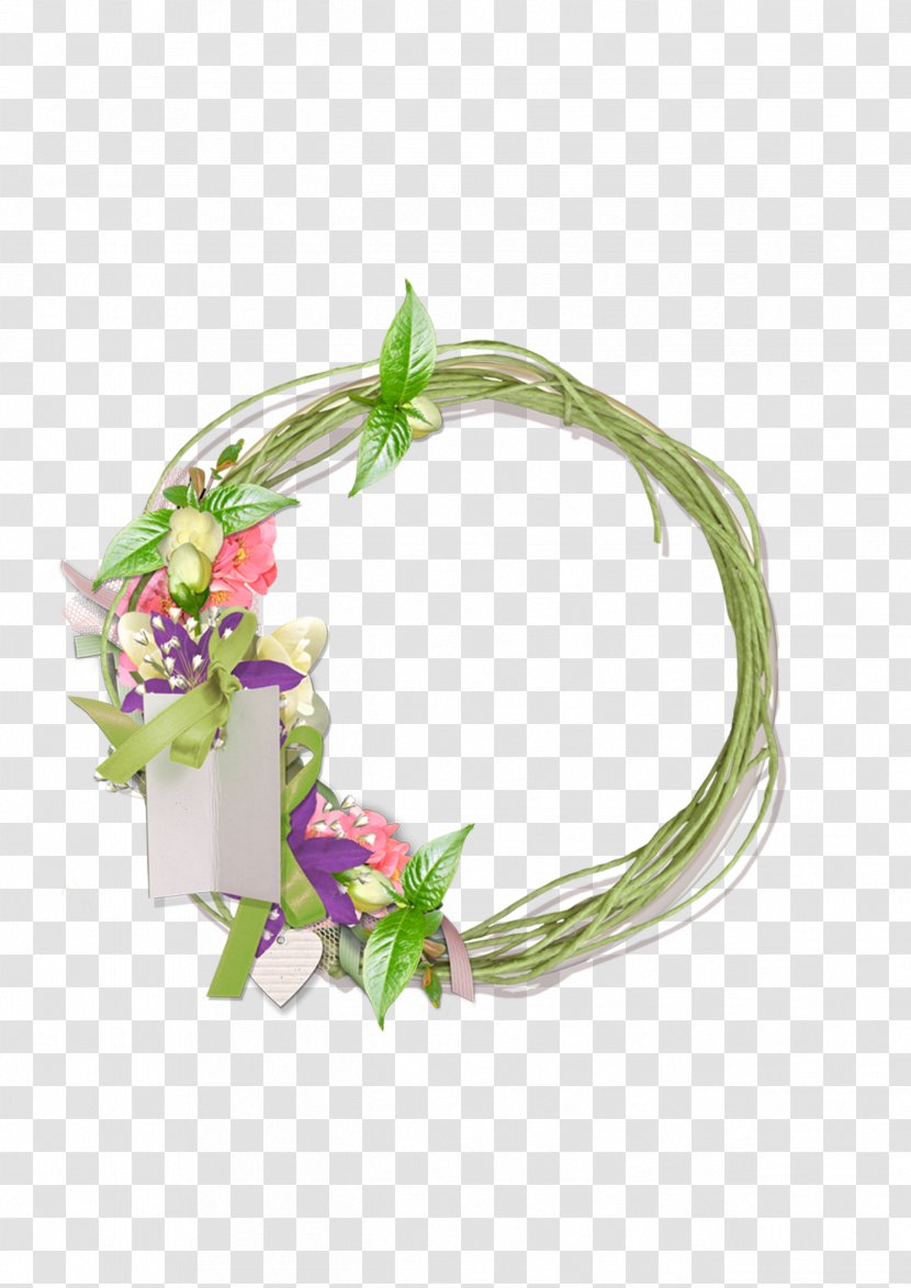 Flower - Arranging - Free Green Circle Creative Pull Box Transparent PNG