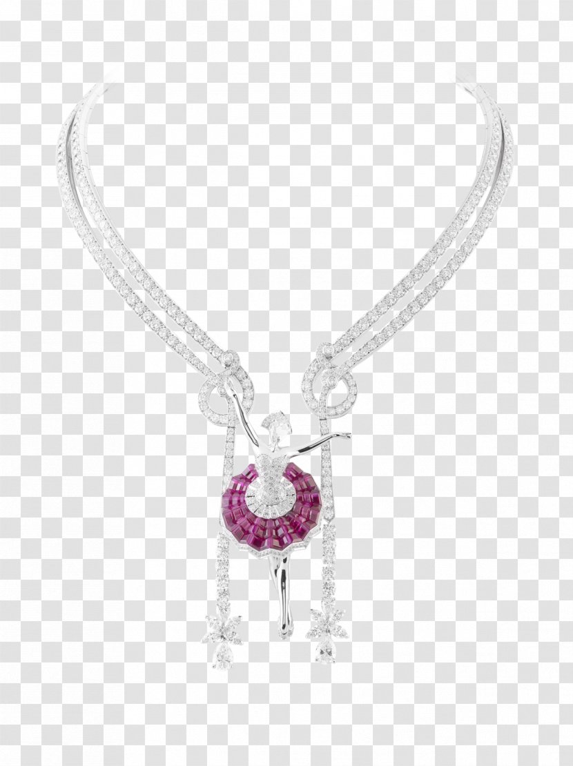 Van Cleef & Arpels Ballet Dancer Jewellery Necklace - Gemstone Transparent PNG