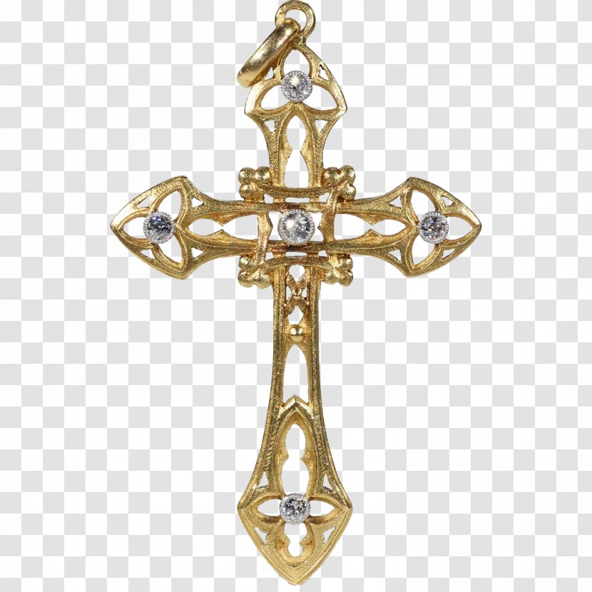 Crucifix Art Nouveau Gold Jewellery - Tree Transparent PNG