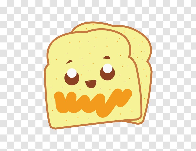 Cartoon Bread - Orange Transparent PNG