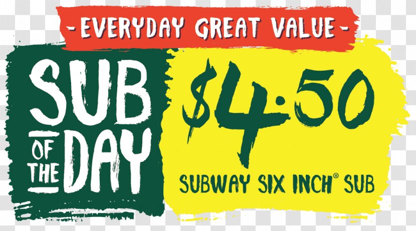 Fast Food Subway $5 Footlong Promotion Submarine Sandwich Restaurant - Vegetable Transparent PNG