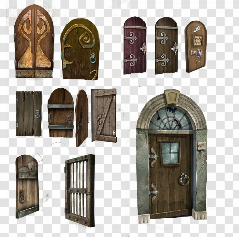 Game Facade Door - Hand-painted Wooden Doors Transparent PNG