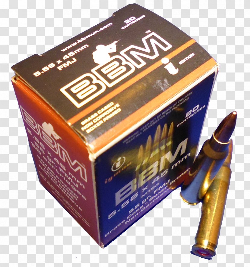 Full Metal Jacket Bullet Battle Born Munitions 5.56×45mm NATO Grain - 55645mm Nato - Ammunition Transparent PNG