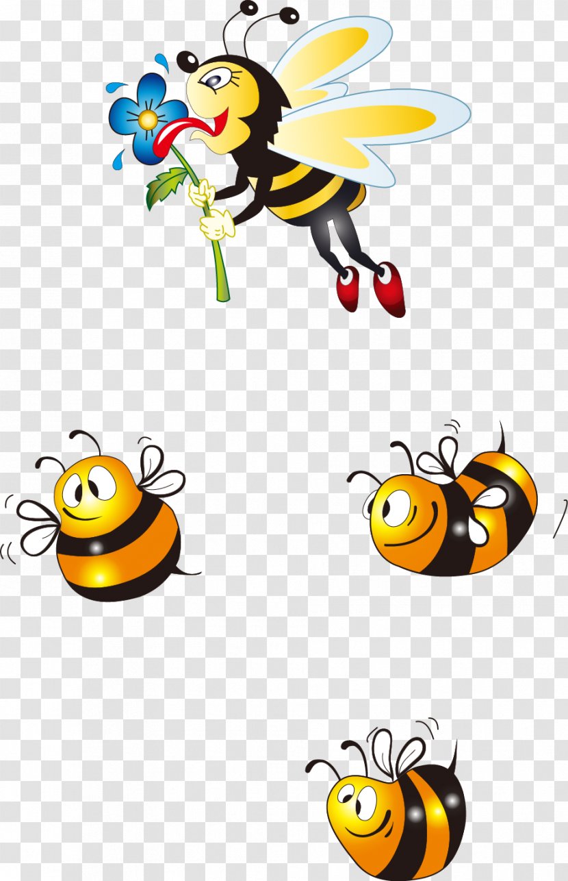 Bumblebee Honey Bee Clip Art - Invertebrate - Cartoon Transparent PNG