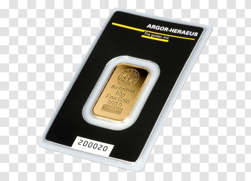 Gold Bar Argor Heraeus Silver - Mint Transparent PNG