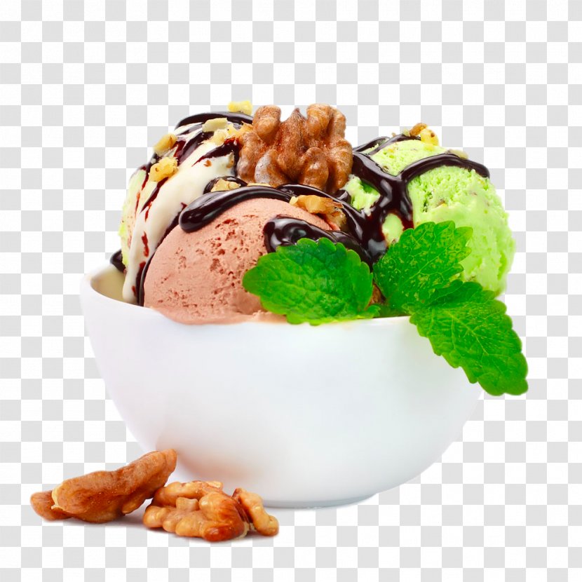 Ice Cream Gelato Coffee Frozen Yogurt - Mint - Sauce Ball Transparent PNG