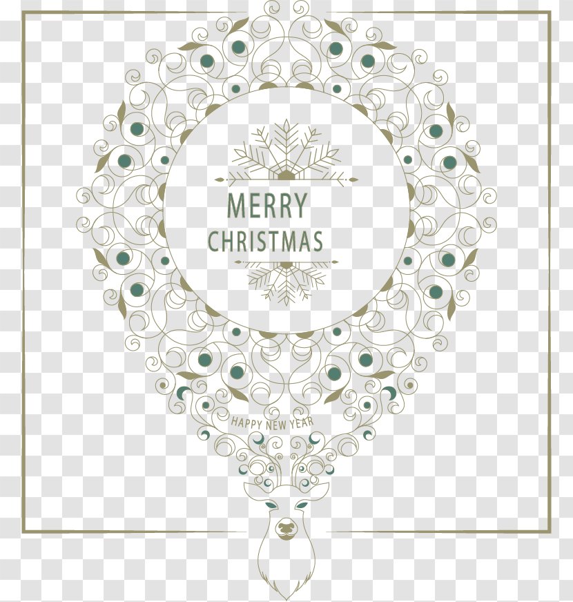 Reindeer Antler Christmas - Software Design Pattern - Retro Card Transparent PNG