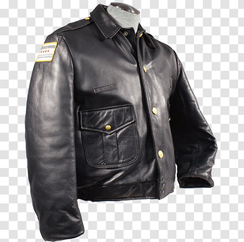Leather Jacket Chicago Police Department Coat - National Transparent PNG