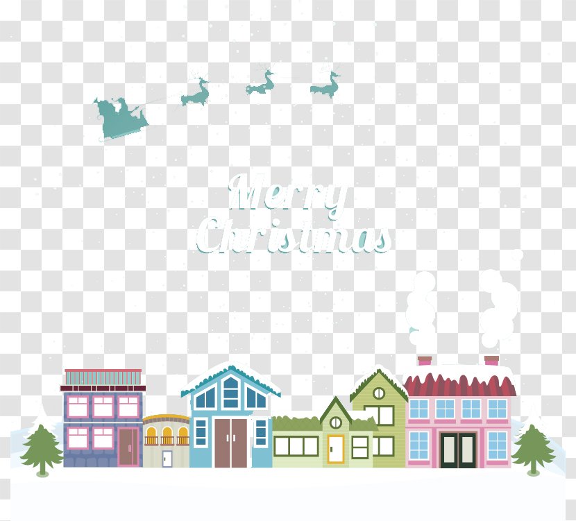 Town Over The Christmas Sleigh Vector Material - Advent Calendars - Biblical Magi Transparent PNG