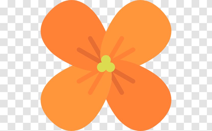 Petal Flower Clip Art - Orange Transparent PNG