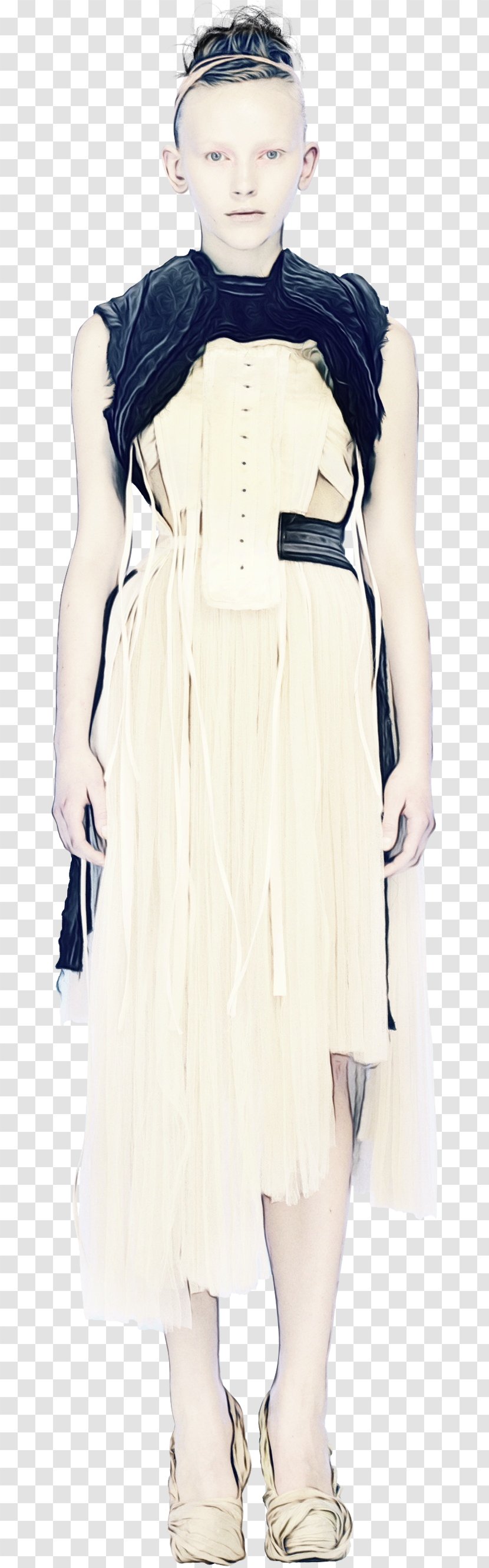 Watercolor Cartoon - Wet Ink - Fashion Design Gown Transparent PNG