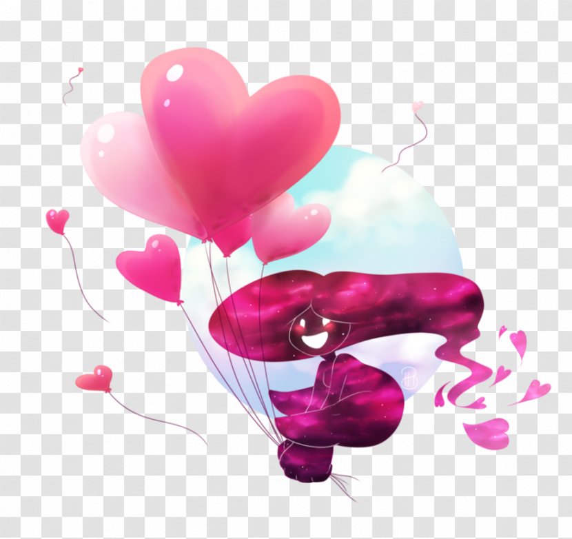 Petal Balloon Pink M Heart - Valentine S Day - Vday Transparent PNG