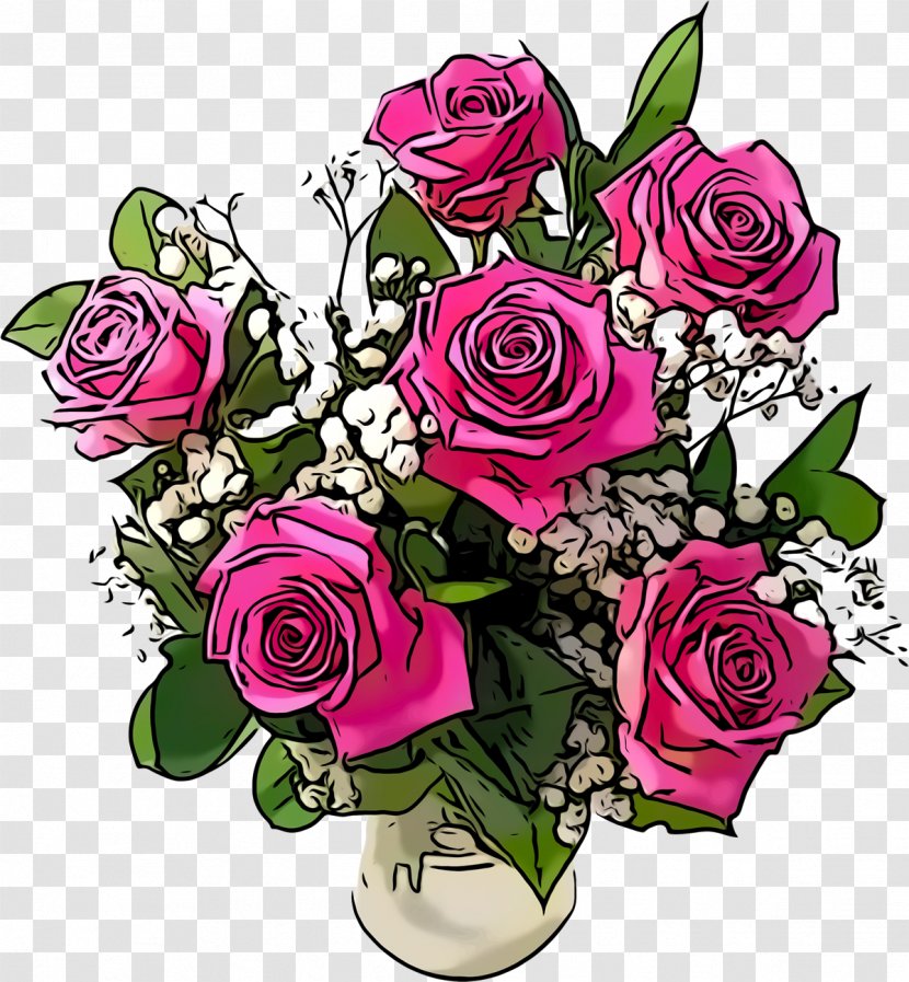 Garden Roses - Pink - Floribunda Rose Family Transparent PNG