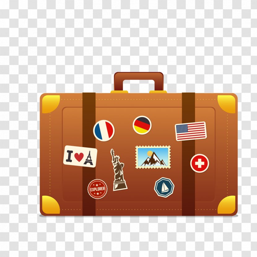 Suitcase Travel Baggage - Vector Transparent PNG
