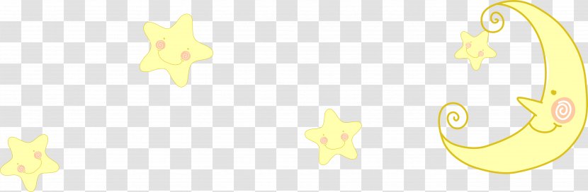 Brand Yellow Pattern - Symbol - Cartoon Moon Stars Transparent PNG