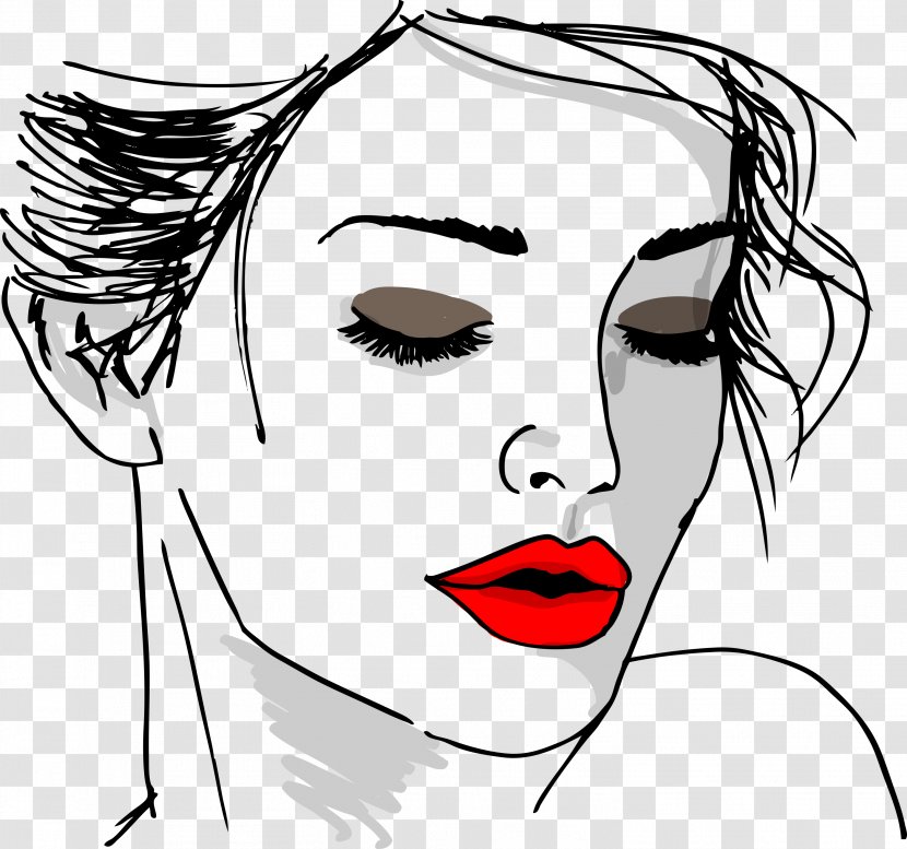 Woman Face Royalty-free Stock Photography - Heart - Drawing Transparent PNG