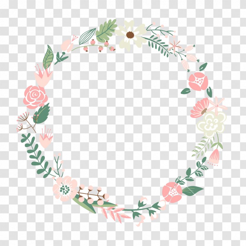 Flower Picture Frame Wreath Clip Art - Floral Transparent Transparent PNG