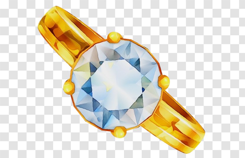 Yellow Gemstone Jewellery Ring Engagement - Diamond Transparent PNG