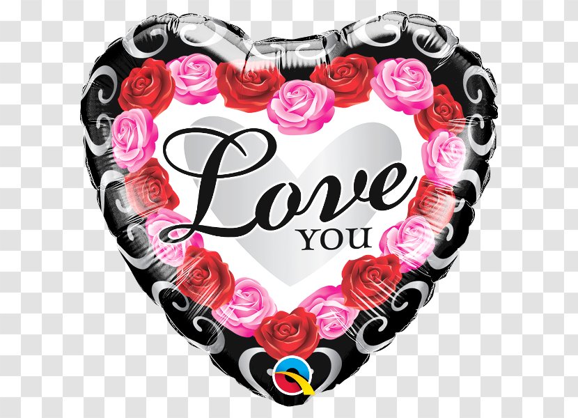 Balloon Heart Valentine's Day Love Floristry - Silhouette - Shop Decoration Material Transparent PNG